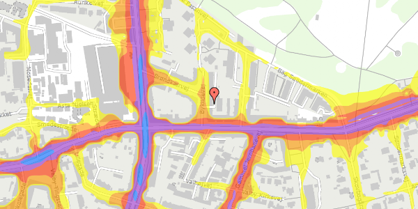 Trafikstøjkort på Bykildevej 4, 1. th, 2500 Valby