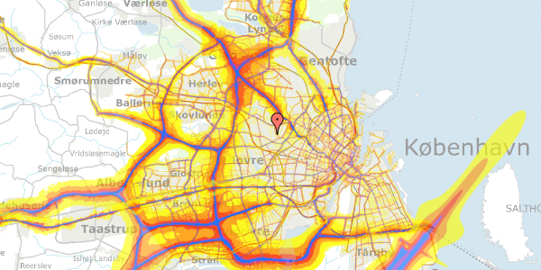 Trafikstøjkort på Bækkeskovvej 49, 2700 Brønshøj