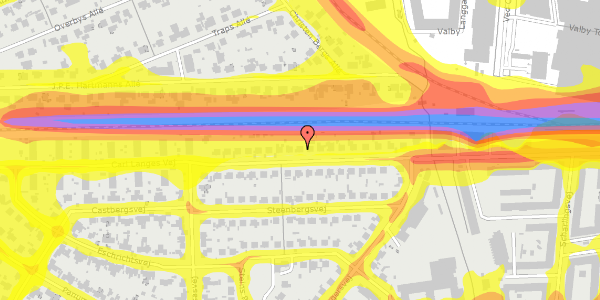 Trafikstøjkort på Carl Langes Vej 22, st. , 2500 Valby
