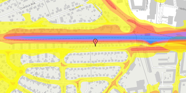 Trafikstøjkort på Carl Langes Vej 24, 1. , 2500 Valby