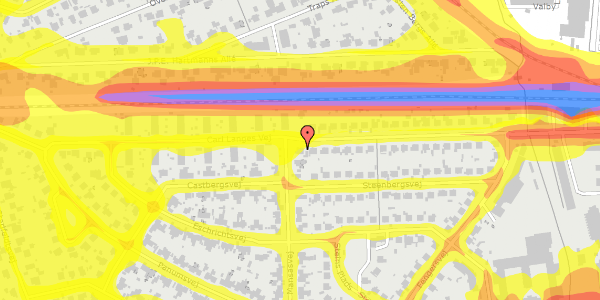 Trafikstøjkort på Carl Langes Vej 37, 2500 Valby