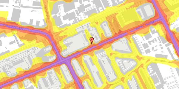 Trafikstøjkort på Carlsgade 1, 1. tv, 2300 København S