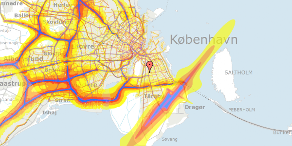 Trafikstøjkort på Cedergangen 7, 2300 København S