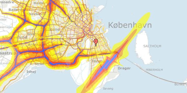 Trafikstøjkort på Cedergangen 24, 2300 København S