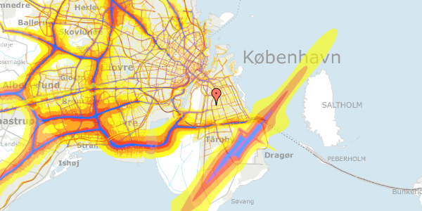 Trafikstøjkort på Cedergangen 47, 2300 København S