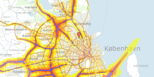 Trafikstøjkort på Charlotte Muncks Vej 3, st. tv, 2400 København NV