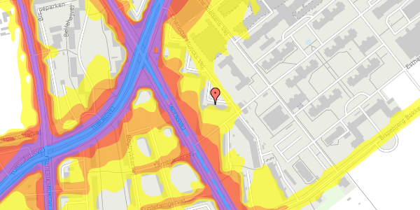 Trafikstøjkort på Charlotte Muncks Vej 5, st. th, 2400 København NV