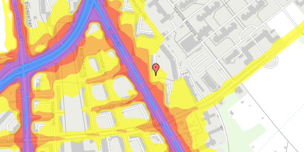 Trafikstøjkort på Charlotte Muncks Vej 12, 3. th, 2400 København NV