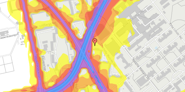 Trafikstøjkort på Charlotte Muncks Vej 29, 2. tv, 2400 København NV