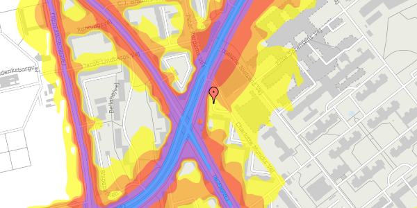 Trafikstøjkort på Charlotte Muncks Vej 31, 1. tv, 2400 København NV