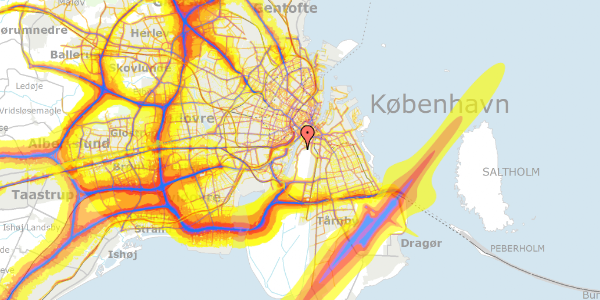 Trafikstøjkort på J.C. Christensens Gade 1, st. tv, 2300 København S