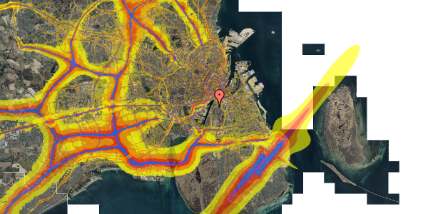 Trafikstøjkort på J.C. Christensens Gade 2B, 3. th, 2300 København S