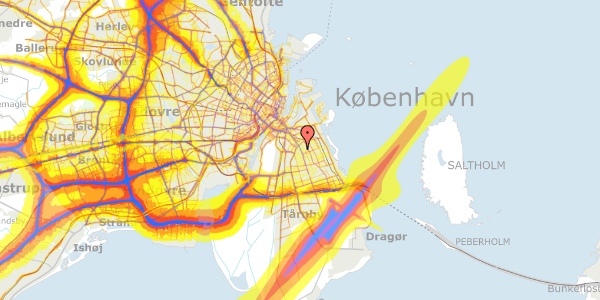 Trafikstøjkort på Christian II's Allé 3, 2. , 2300 København S