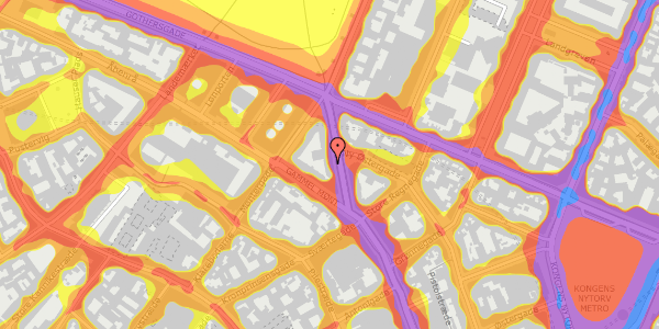 Trafikstøjkort på Christian IX's Gade 3, kl. , 1111 København K