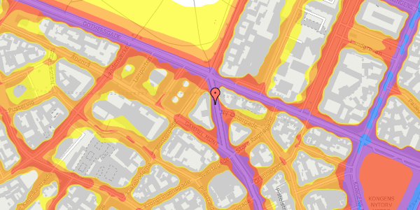 Trafikstøjkort på Christian IX's Gade 5, 1. , 1111 København K