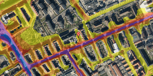 Trafikstøjkort på Christian Svendsens Gade 6, 2. th, 2300 København S