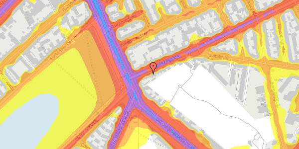 Trafikstøjkort på Classensgade 10, kl. th, 2100 København Ø