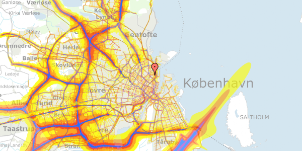 Trafikstøjkort på Classensgade 11B, st. , 2100 København Ø