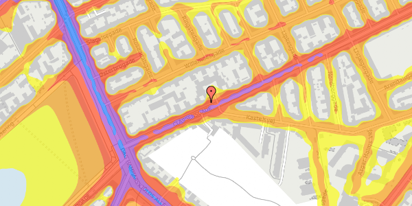 Trafikstøjkort på Classensgade 17, kl. mf, 2100 København Ø