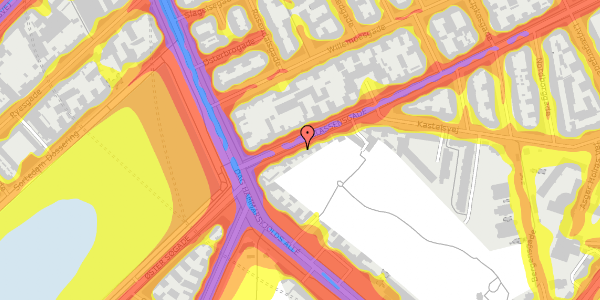 Trafikstøjkort på Classensgade 18, kl. th, 2100 København Ø