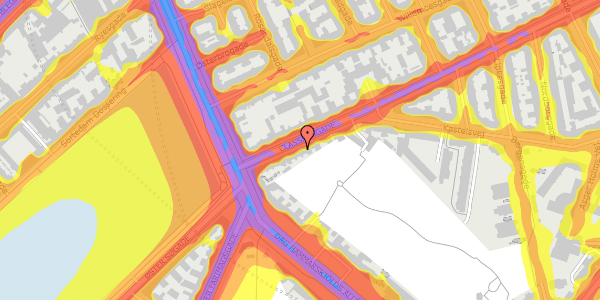 Trafikstøjkort på Classensgade 18, 2. , 2100 København Ø