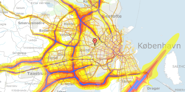 Trafikstøjkort på Clausholmvej 15, 2720 Vanløse