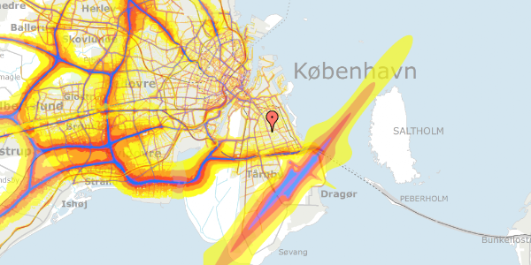 Trafikstøjkort på Clematisvej 7, 2300 København S