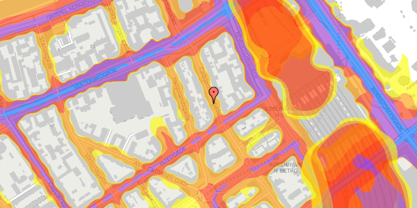 Trafikstøjkort på Colbjørnsensgade 12, 4. th, 1652 København V