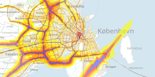 Trafikstøjkort på Colbjørnsensgade 27A, 2. , 1652 København V