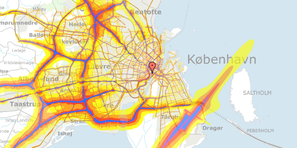 Trafikstøjkort på Colbjørnsensgade 31, 1. tv, 1652 København V