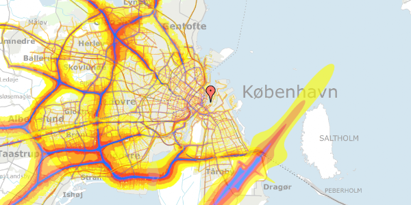 Trafikstøjkort på Cort Adelers Gade 3, kl. tv, 1053 København K