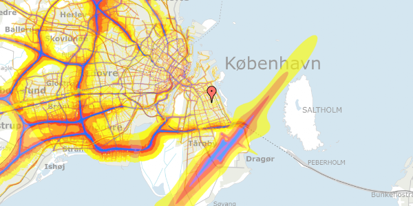 Trafikstøjkort på Cypernsvej 7A, 2300 København S