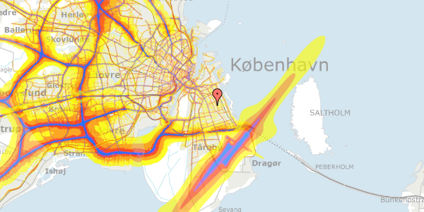 Trafikstøjkort på Cypernsvej 14, st. , 2300 København S