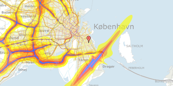 Trafikstøjkort på Cypernsvej 21, st. tv, 2300 København S