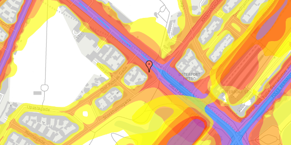 Trafikstøjkort på Dag Hammarskjölds Allé 1A, 2. , 2100 København Ø