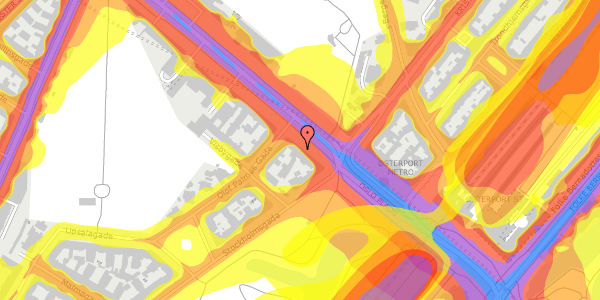 Trafikstøjkort på Dag Hammarskjölds Allé 1B, st. , 2100 København Ø