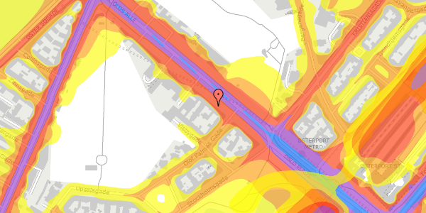 Trafikstøjkort på Dag Hammarskjölds Allé 7, st. th, 2100 København Ø