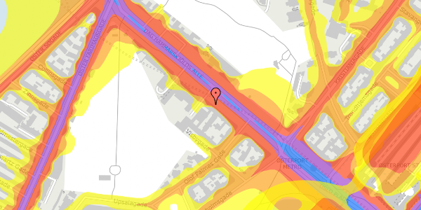 Trafikstøjkort på Dag Hammarskjölds Allé 13, 1. , 2100 København Ø