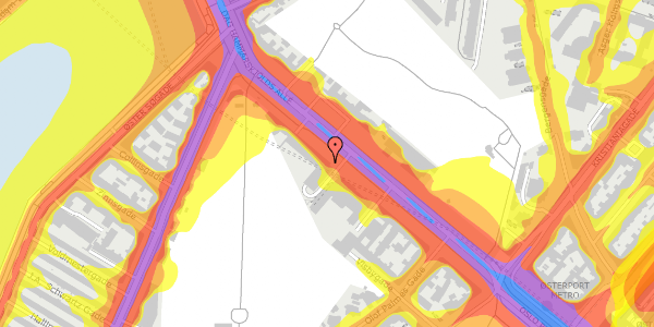 Trafikstøjkort på Dag Hammarskjölds Allé 19, 5. th, 2100 København Ø