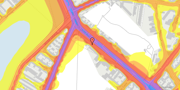 Trafikstøjkort på Dag Hammarskjölds Allé 31, 1. th, 2100 København Ø