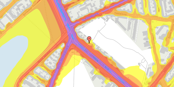 Trafikstøjkort på Dag Hammarskjölds Allé 32, st. , 2100 København Ø