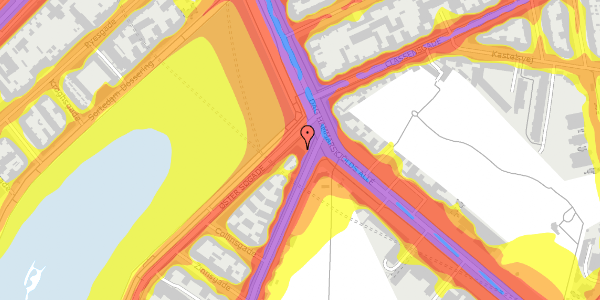 Trafikstøjkort på Dag Hammarskjölds Allé 37, st. , 2100 København Ø