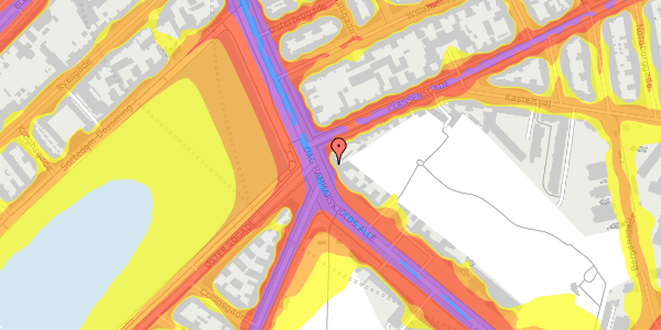 Trafikstøjkort på Dag Hammarskjölds Allé 42B, 2100 København Ø