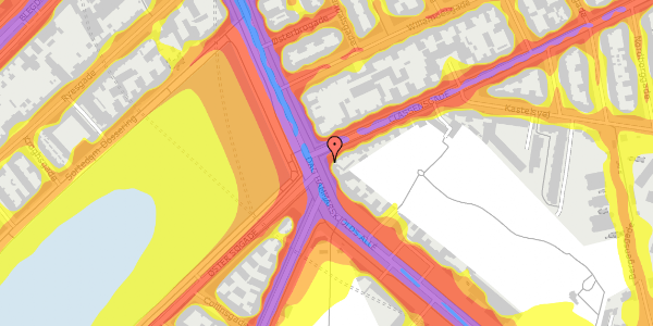 Trafikstøjkort på Dag Hammarskjölds Allé 42F, 2100 København Ø