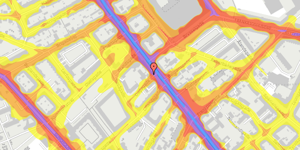 Trafikstøjkort på Dagøgade 2A, st. , 2300 København S