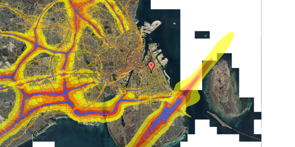 Trafikstøjkort på Dagøgade 10, 2. 1, 2300 København S