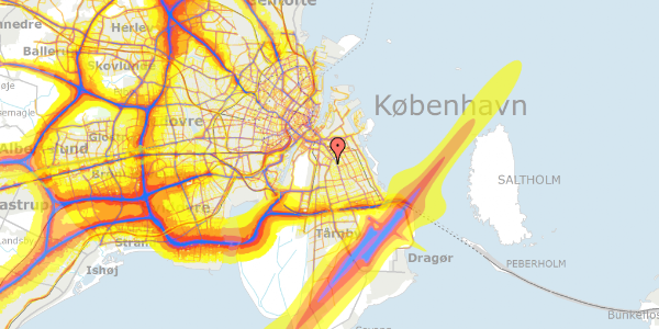 Trafikstøjkort på Dalføret 1, st. th, 2300 København S