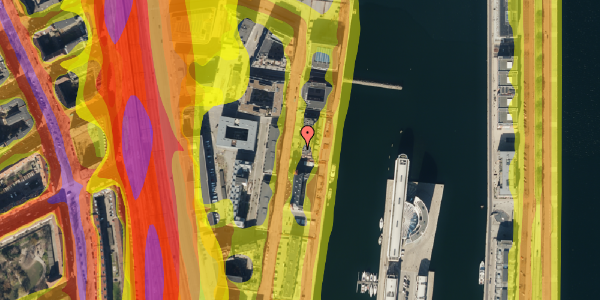 Trafikstøjkort på Dampfærgevej 24A, 5. th, 2100 København Ø