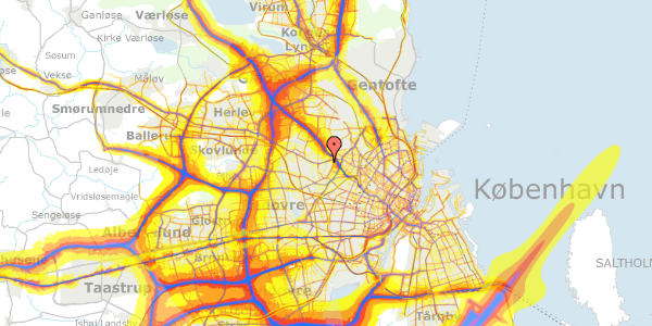 Trafikstøjkort på Degnemose Allé 4, 1. , 2700 Brønshøj