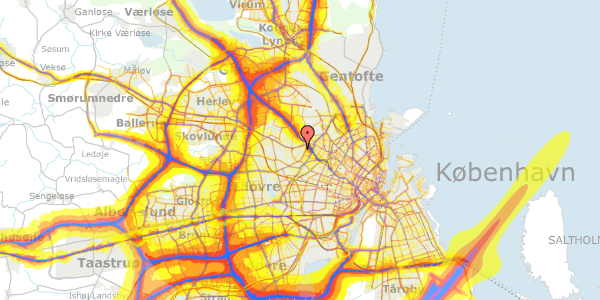 Trafikstøjkort på Degnemose Allé 20, 2700 Brønshøj